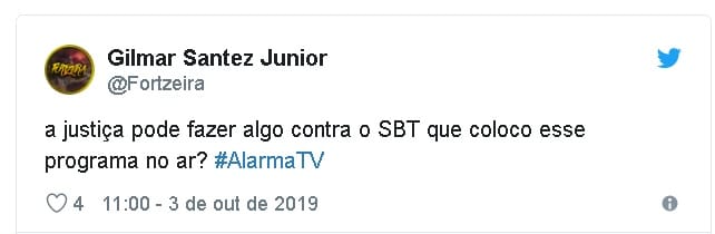 Alarma TV - a justiça pode fazer algo contra o SBT que coloco esse programa no ar